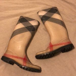 Burberry rain boots